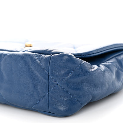Chanel Lambskin Quilted Medium Chanel 19 Flap Blue 10 of 10