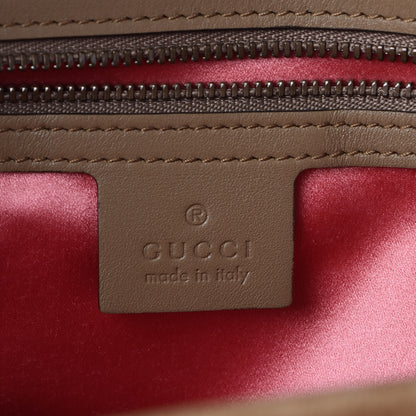 Gucci Velvet Matelasse Medium GG Marmont Shoulder Bag Taupe 8 of 9