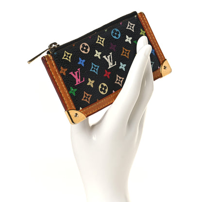 Louis Vuitton Monogram Multicolor Key Pouch Black 2 of 7