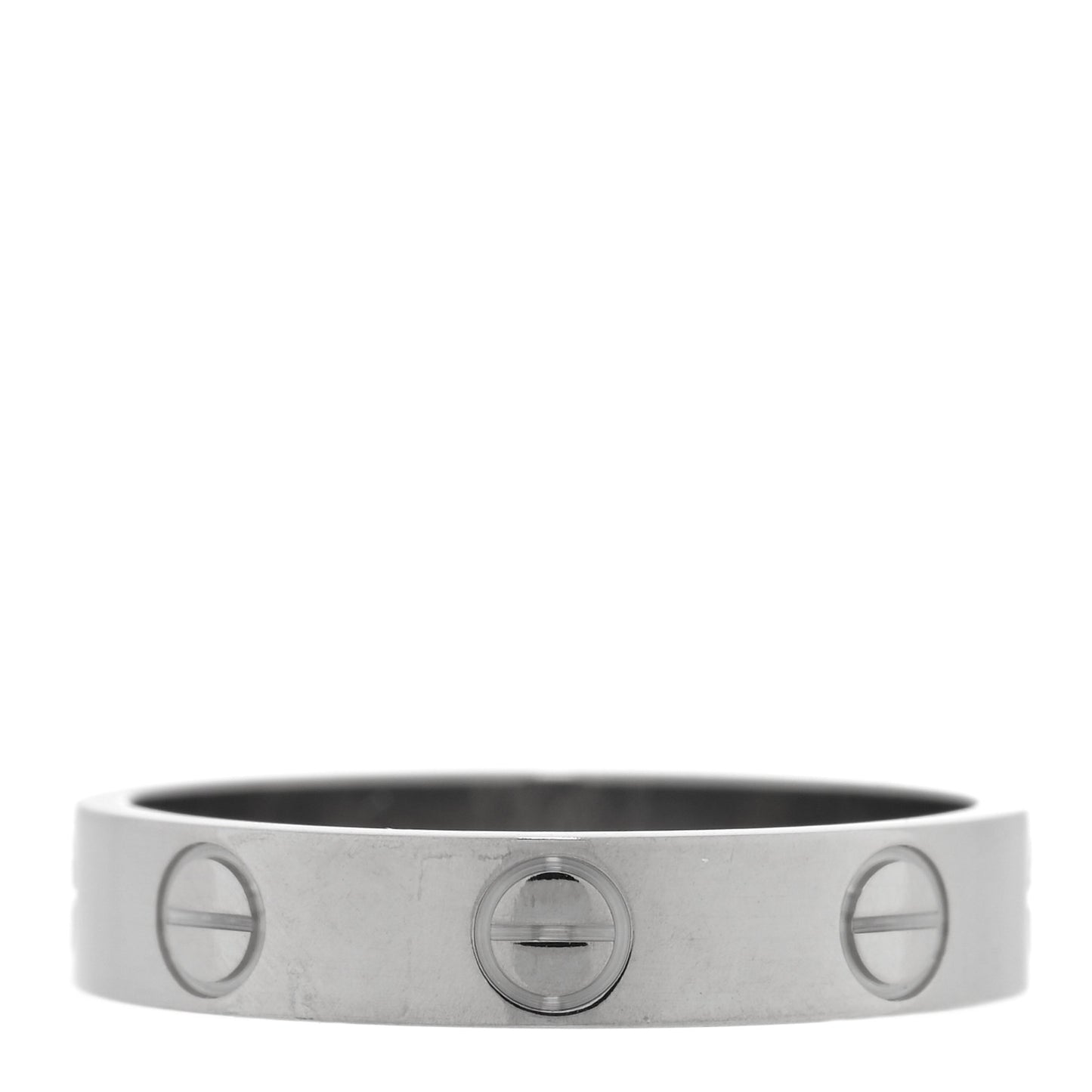 18K White Gold 3.5mm LOVE Wedding Band Ring 50 5.25