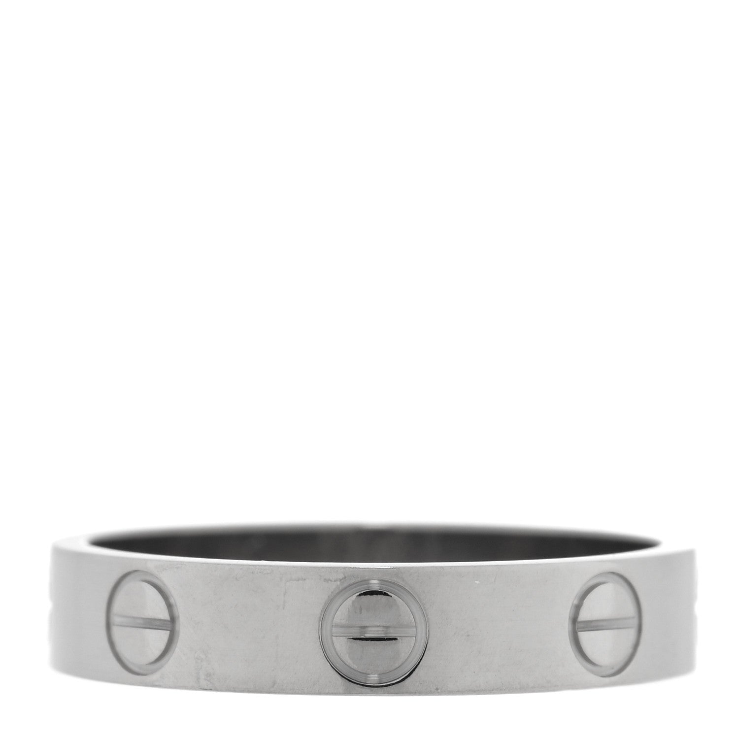 Cartier 18K White Gold 3.5mm LOVE Wedding Band Ring 50 5.25 3 of 4