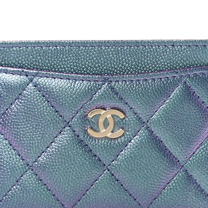 Chanel Iridescent Caviar Quilted Card Holder Dark Blue 8 of 9