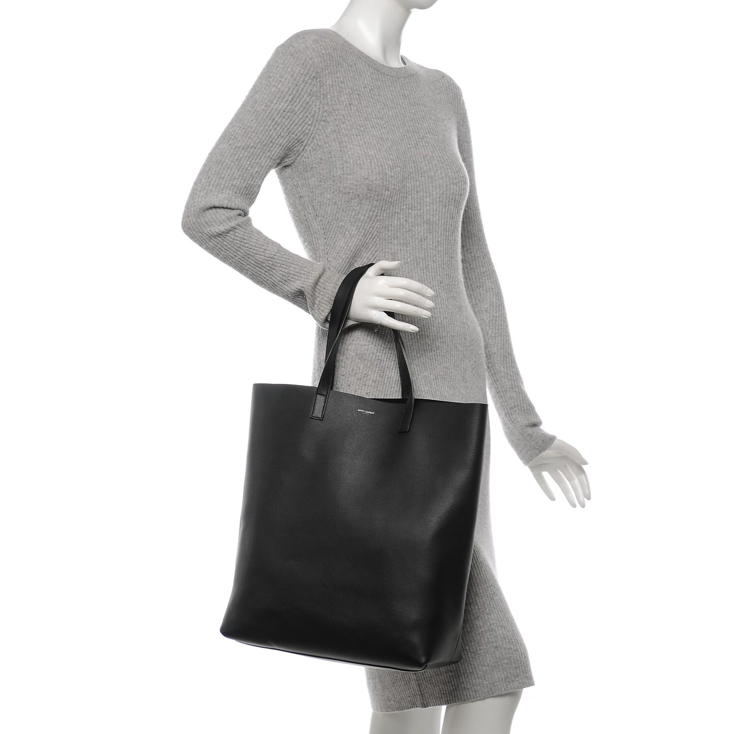 Calfskin Shopping Tote Black