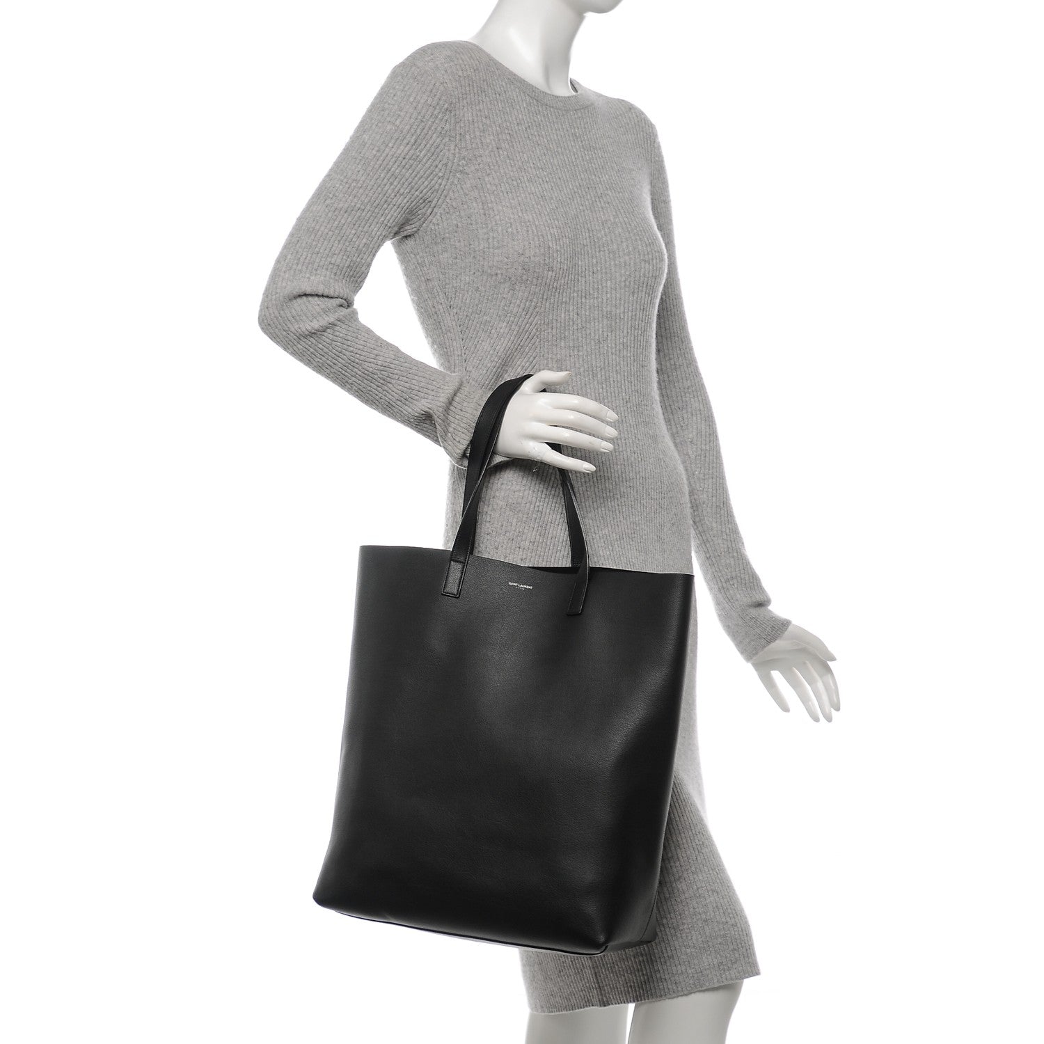 Saint Laurent Calfskin Shopping Tote Black 2 of 6