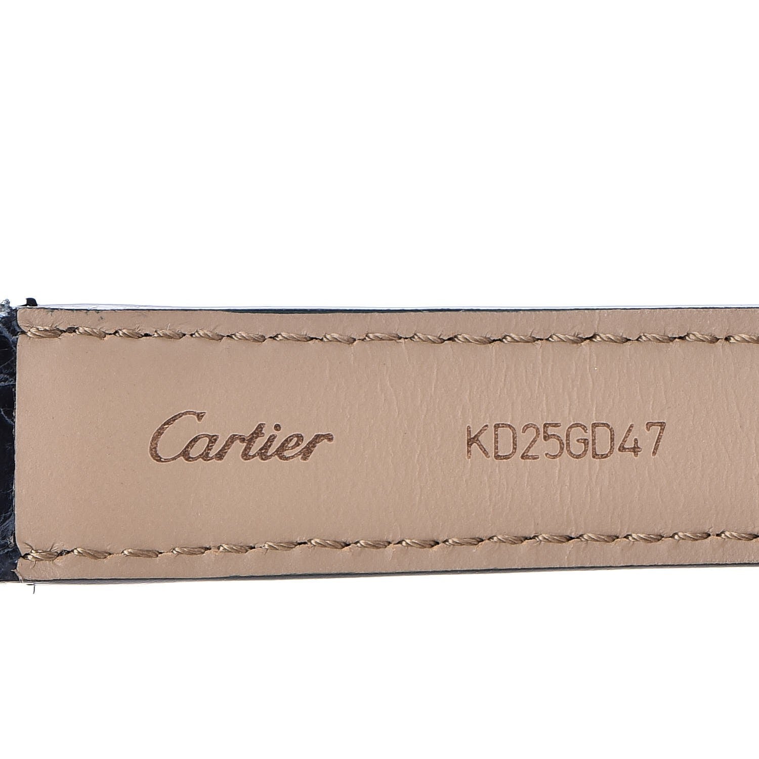 Cartier Stainless Steel Alligator 24mm Tank Solo Quartz Watch 7 of 17