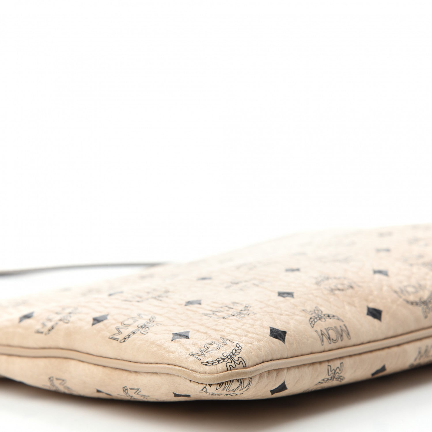 MCM Visetos Medium Crossbody Pouch Beige 10 of 14