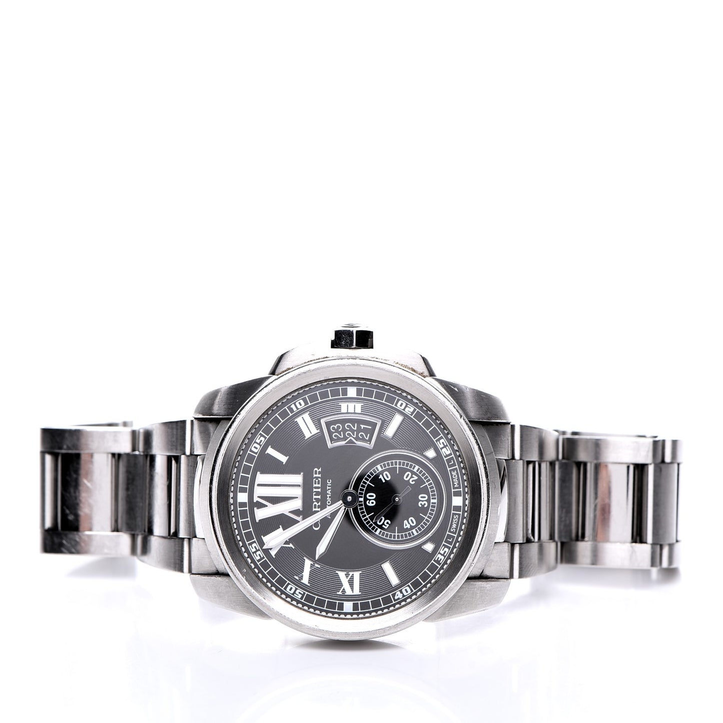 Stainless Steel 42mm Calibre de Automatic Watch Black