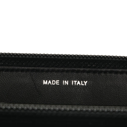 Chanel Lambskin Quilted Boy Zip Around Wallet Black 7 of 8