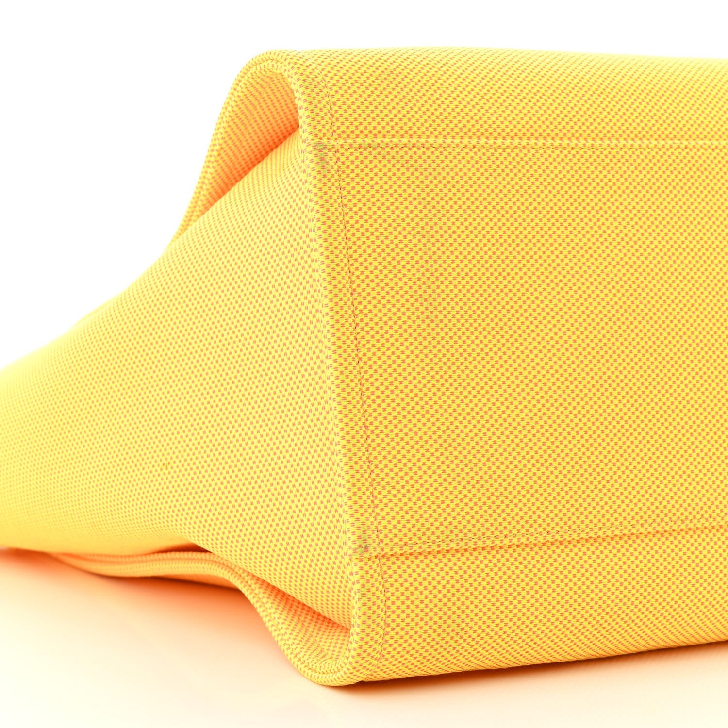 Chanel Mixed Fibers Calfskin Deauville Medium Tote Yellow Orange 11 of 13