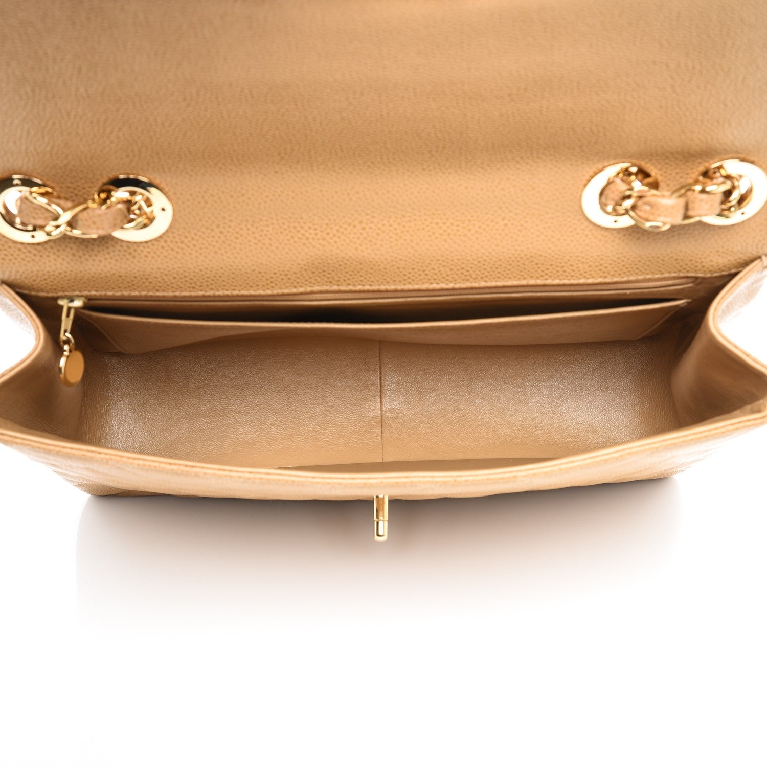 Chanel Caviar Jumbo Single Flap Beige 5 of 7