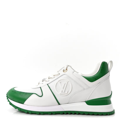 Louis Vuitton Calfskin Monogram Run Away Sneakers 40 White Green 1 of 9
