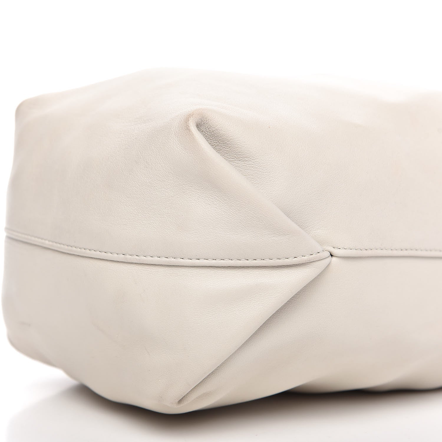 Saint Laurent Lambskin Small Teddy Bucket Bag White 7 of 10