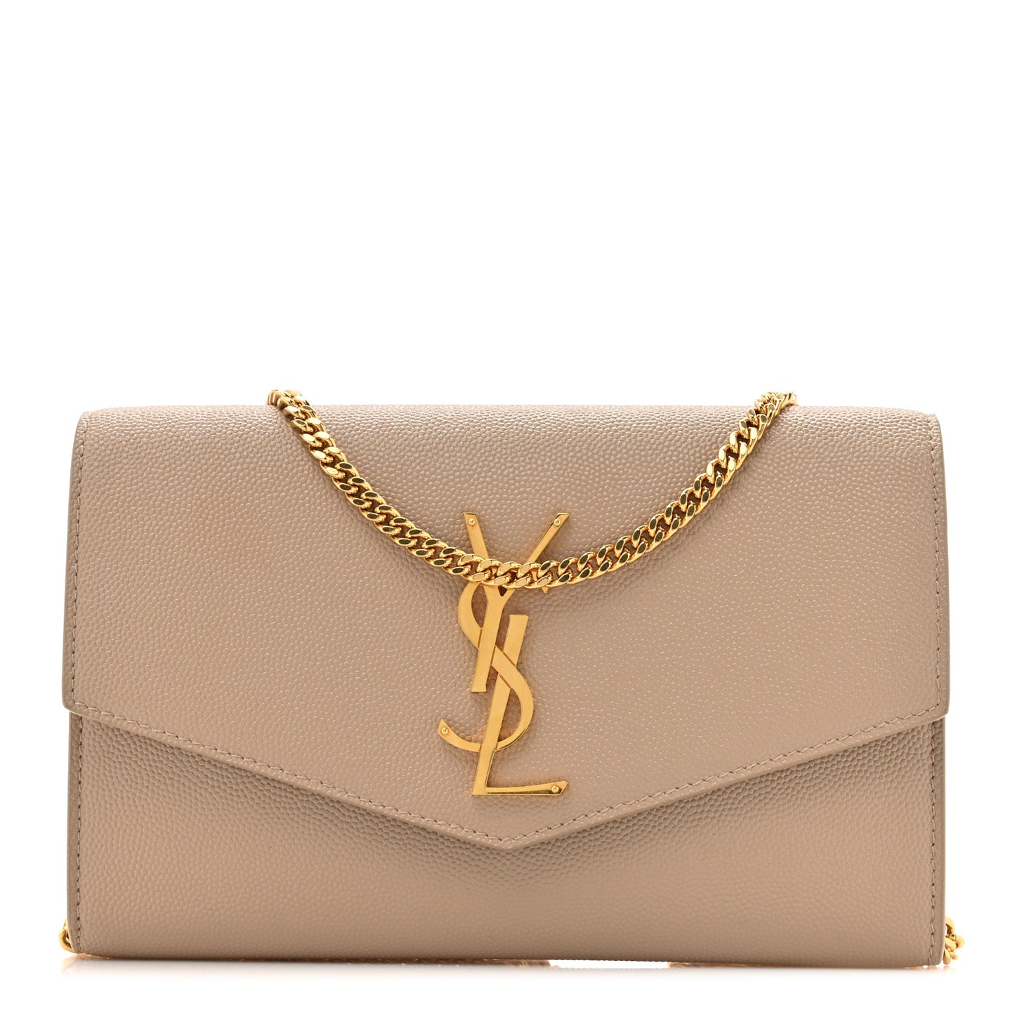 Grain De Poudre Monogram Uptown Chain Wallet Dark Beige