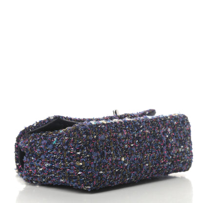 Chanel Tweed Quilted Mini Rectangular Flap Blue Purple Khaki Pink 4 of 11