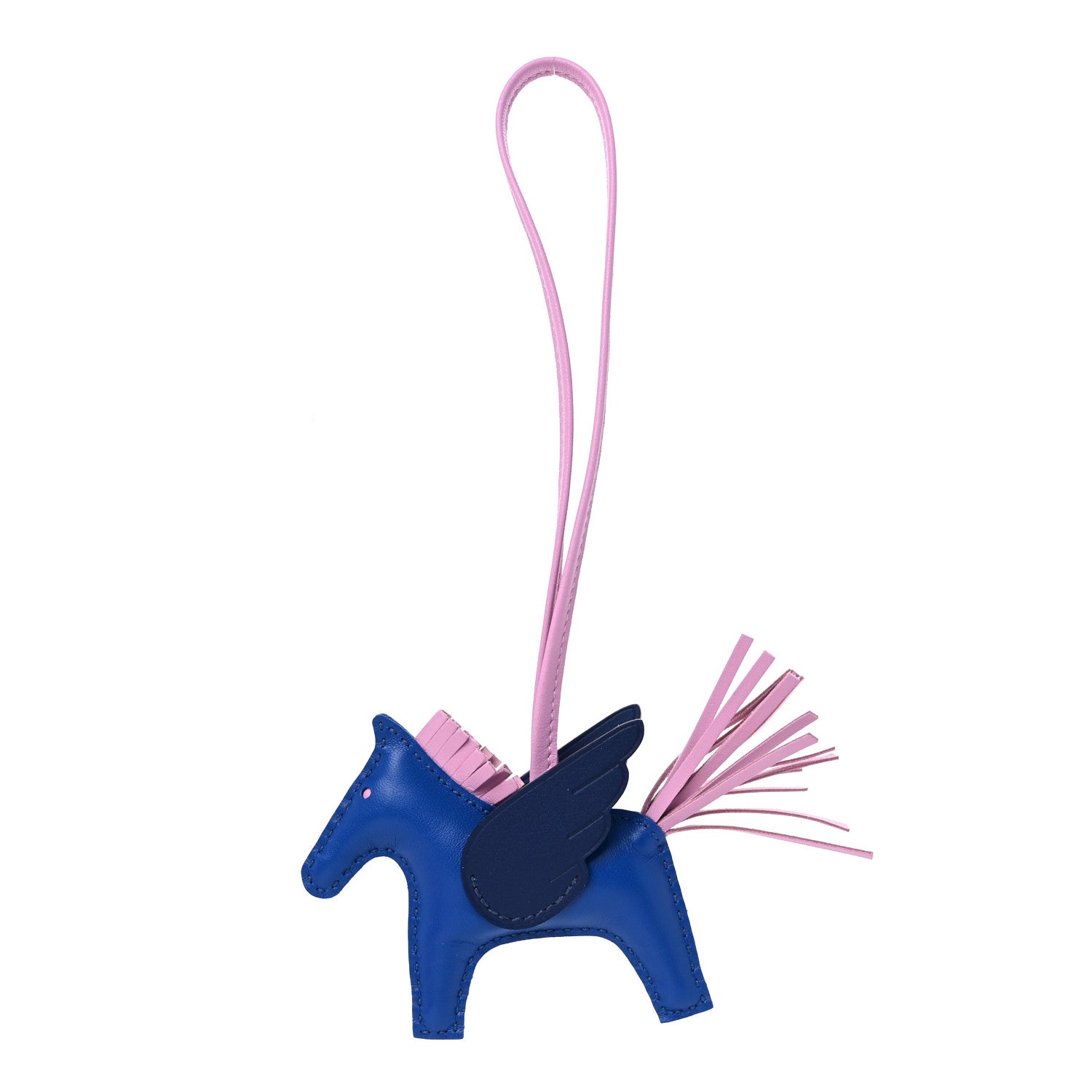 Hermes Milo Lambskin Grigri Rodeo Pegase Horse Bag Charm PM Bleu France Mauve Sylvestre Bleu Saphir 1 of 5