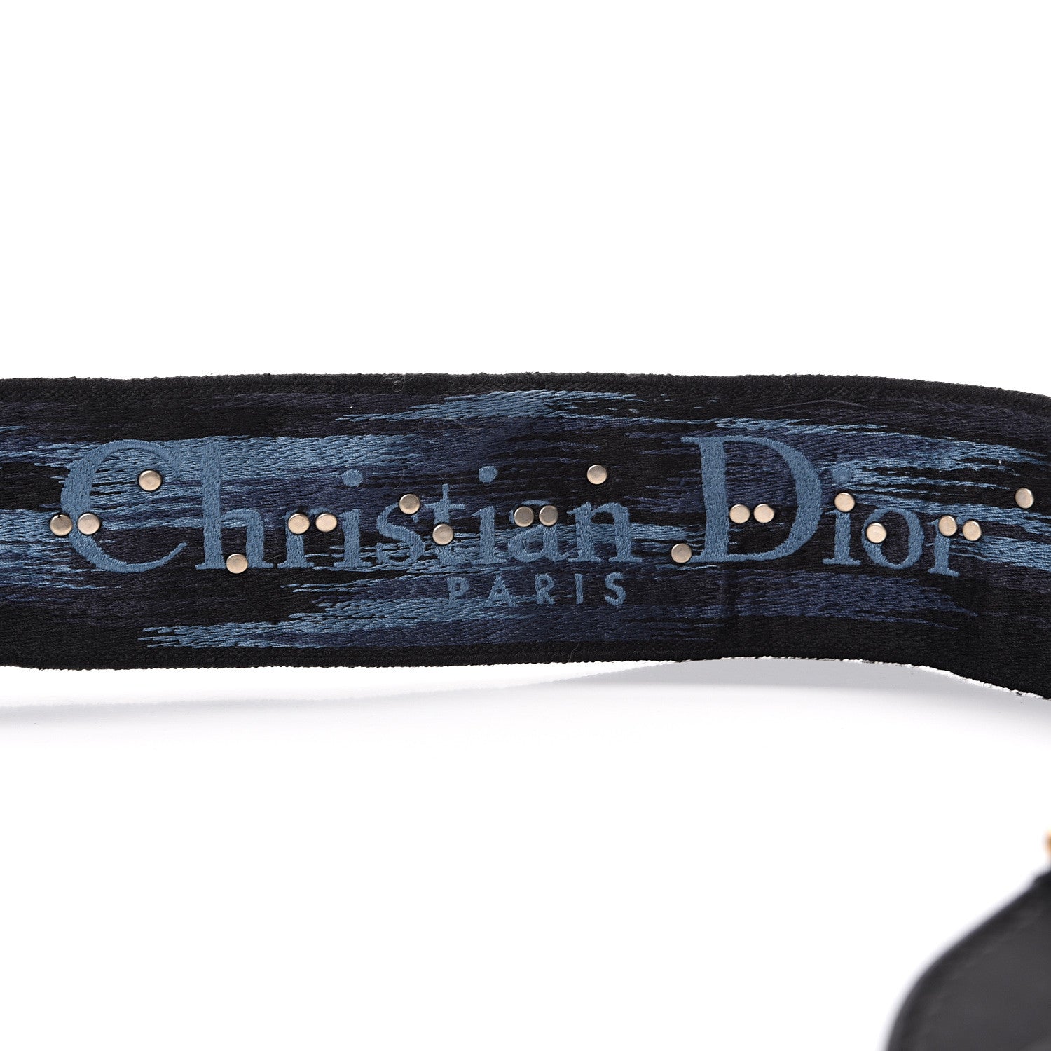 Christian Dior Canvas Embroidered Studded KaleiDiorscopic Adjustable Shoulder Strap Blue 3 of 7