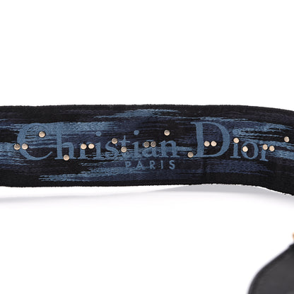 Christian Dior Canvas Embroidered Studded KaleiDiorscopic Adjustable Shoulder Strap Blue 3 of 7