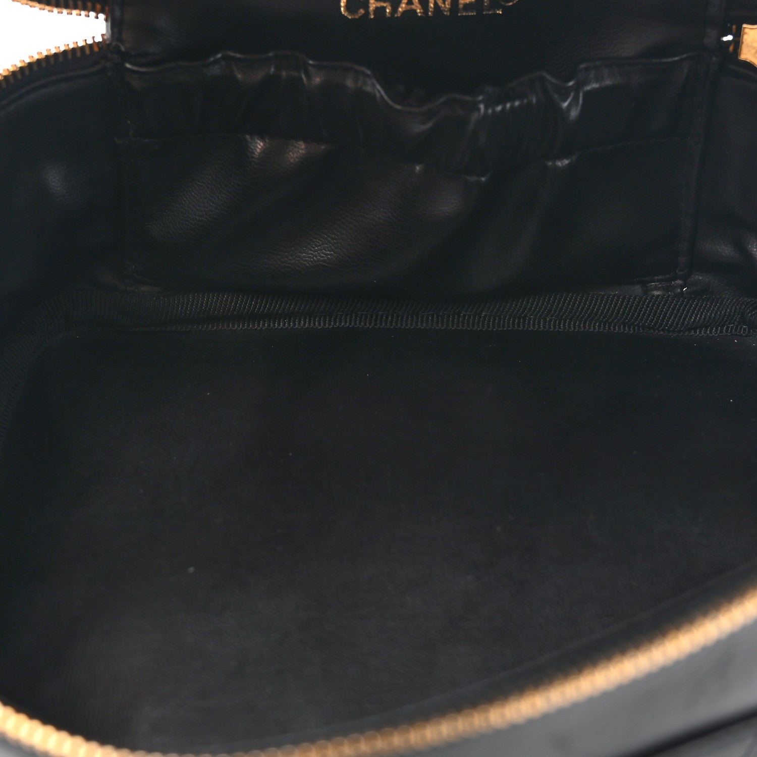 Chanel Lambskin Vanity Cosmetic Case Black 5 of 11