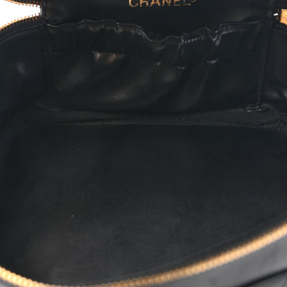 Chanel Lambskin Vanity Cosmetic Case Black 5 of 11