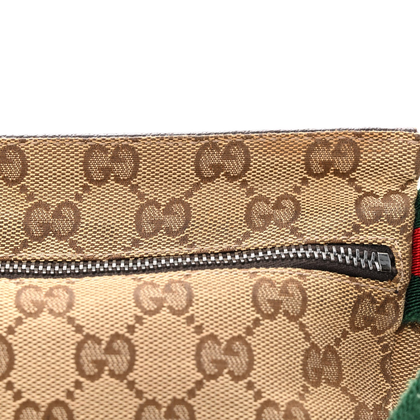 Monogram Web Belt Bag Dark Brown