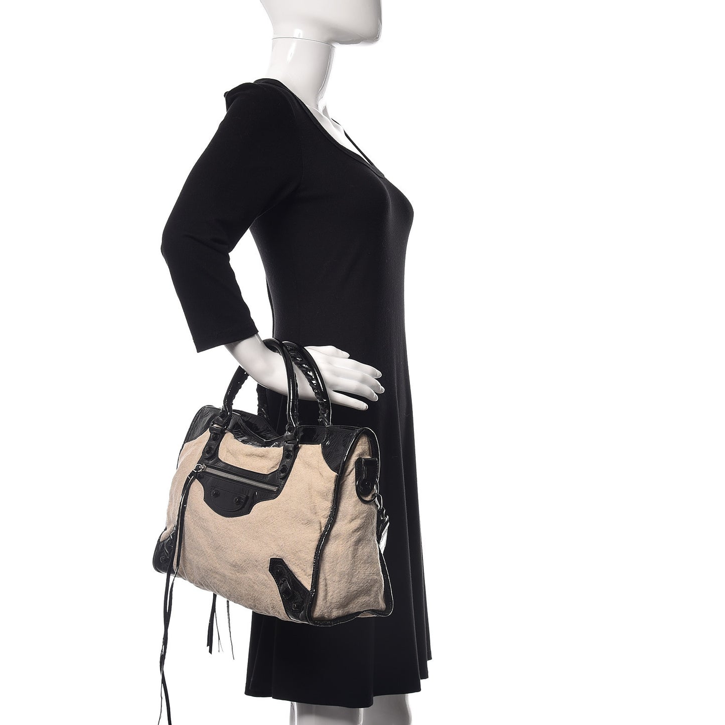 Patent Linen Classic Hardware City Natural Black