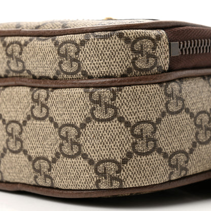 Gucci GG Supreme Monogram Mini Neo Vintage Double Zip Messenger Bag Beige New Acero Crop 10 of 11