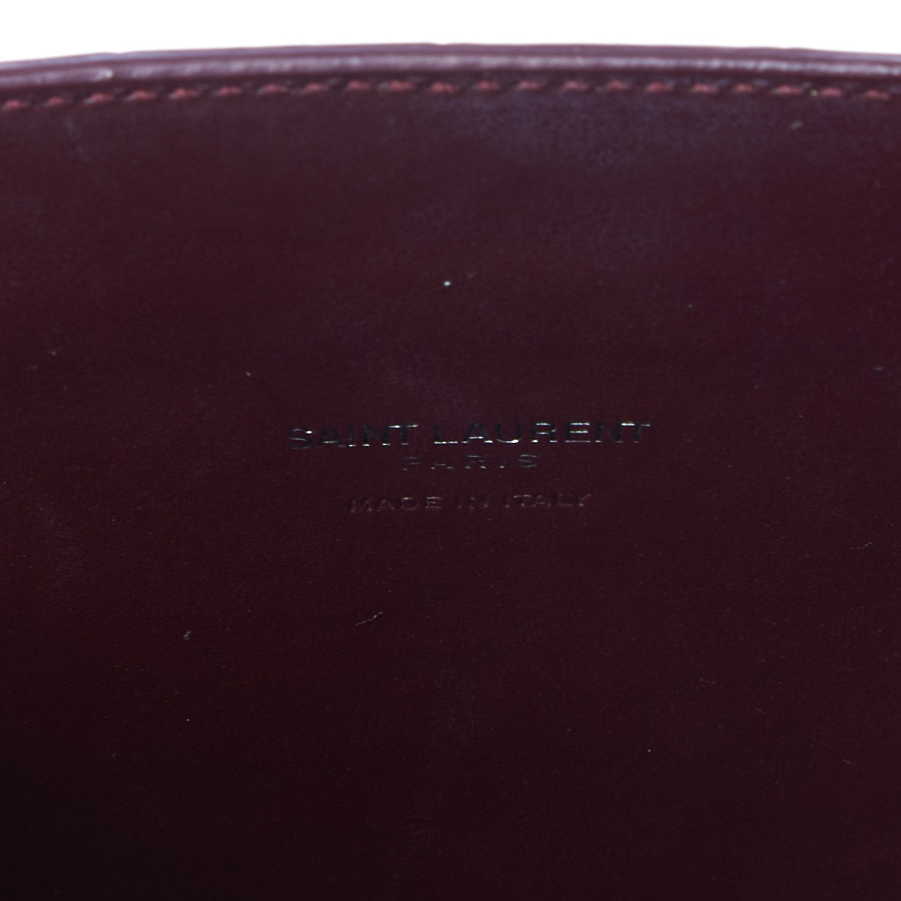 Saint Laurent Calfskin Crocodile Embossed Baby Sac De Jour Bordeaux 7 of 8