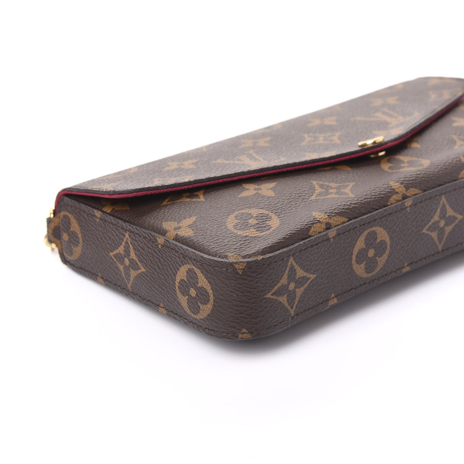 Louis Vuitton Monogram Pochette Felicie Chain Wallet Fuchsia 5 of 10
