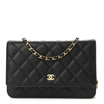 Chanel Caviar Quilted Wallet On Chain WOC Black 1 of 10