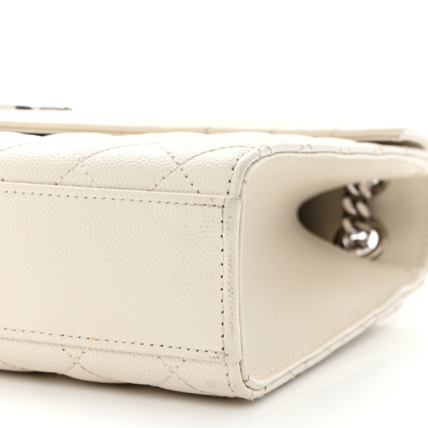 SAINT LAURENT Grain De Poudre Textured Mixed Matelasse Medium Triquilt Monogram Satchel Porcellana