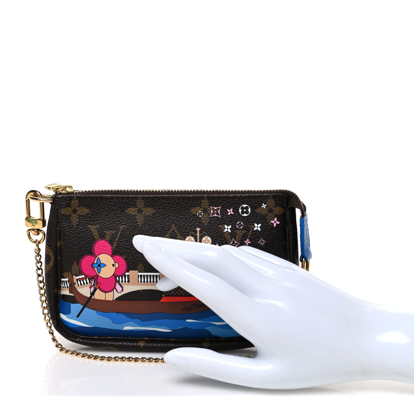 Monogram 2019 Christmas Animation Mini Venice Pochette Accessories Blue