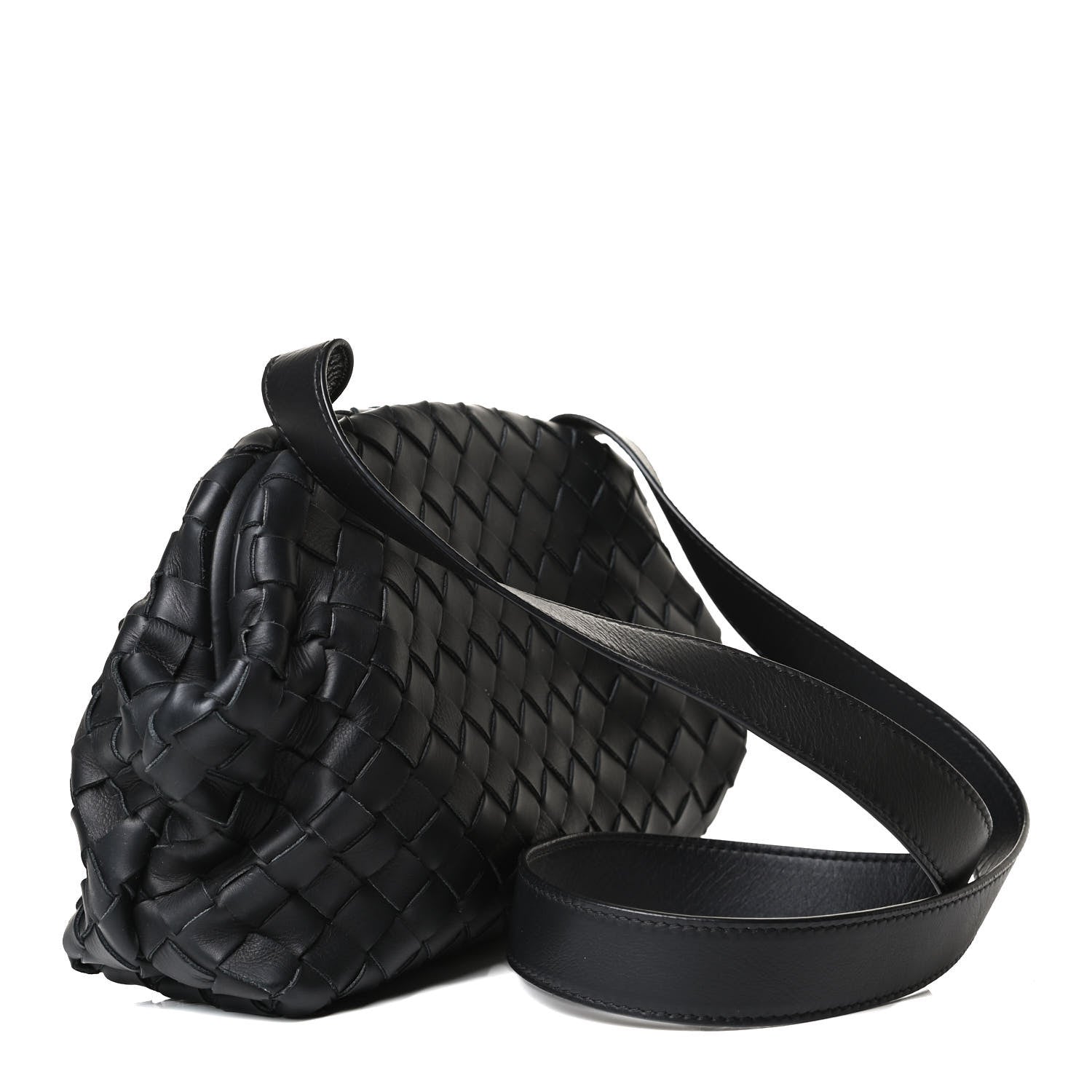 Bottega Veneta Nappa Intrecciato Messenger Bag Black 4 of 16