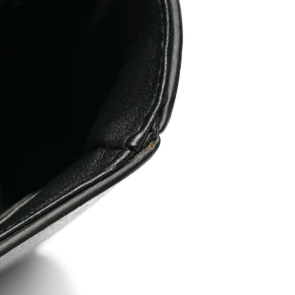 Balenciaga Pebbled Calfskin Logo Everyday Flap Chain Wallet Black 14 of 14