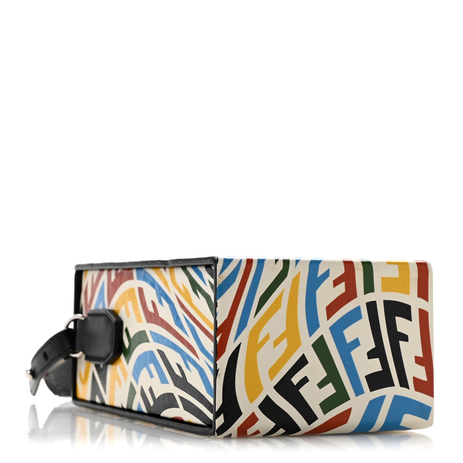 Fendi X SARAH COLEMAN Vitello Grace Light FF Vertigo Box Bag White Ice Multicolor 4 of 12