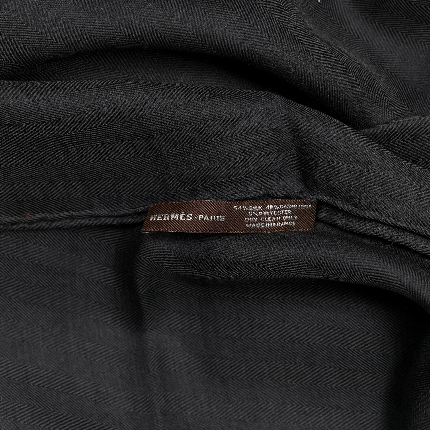 Hermes Cashmere Silk H Scarf Grey 3 of 4