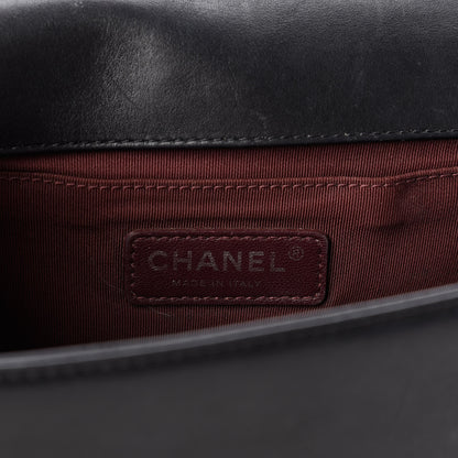 Chanel Calfskin Horizontal Quilted New Medium Boy Flap Black 8 of 10