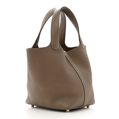 Hermes Taurillon Clemence Picotin Lock 18 PM Etoupe 3 of 10