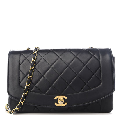 Chanel Lambskin Quilted Medium Single Flap Black 1 of 8