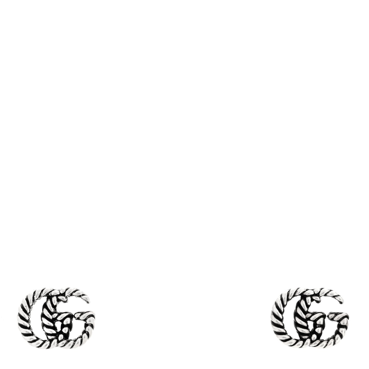 Sterling Silver Torchon Double G Earrings