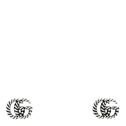 Gucci Sterling Silver Torchon Double G Earrings 1 of 4