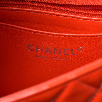 Chanel Patent Calfskin Quilted Mini Rectangular Flap Red 6 of 12