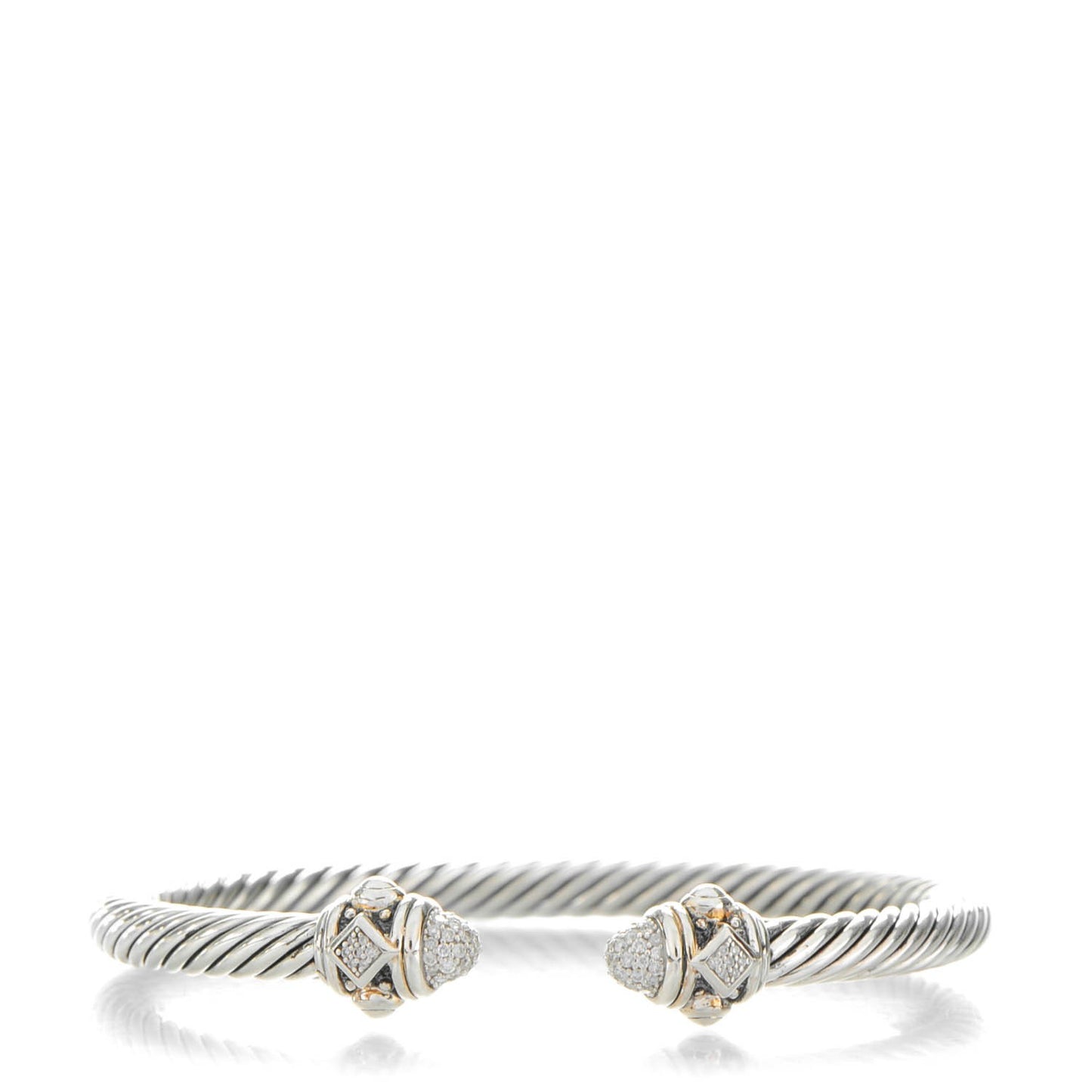 Sterling Silver Diamond 5mm Cable Renaissance Bracelet