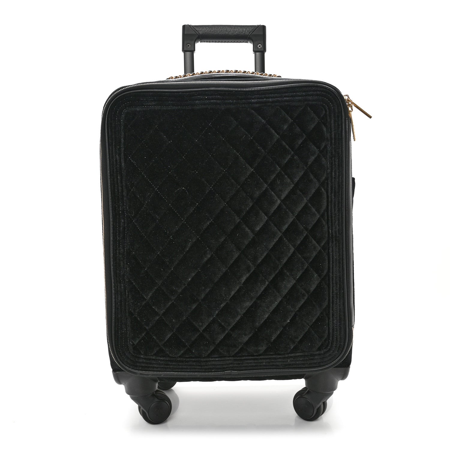 Chanel Suede Quilted Coco Case Trolley Black 1 of 12