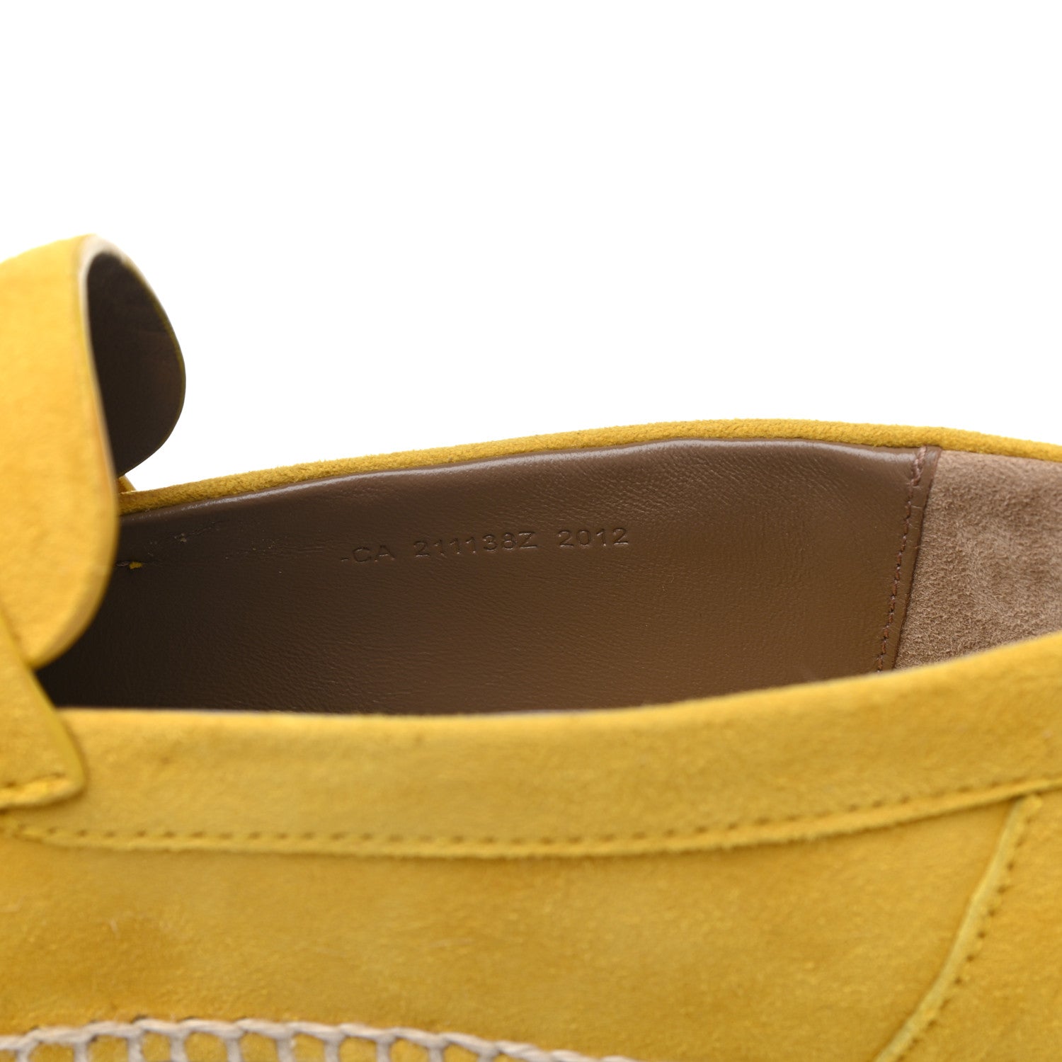 Hermes Suede Goatskin Womens Trip Espadrilles 36 Jaune Citron 8 of 8
