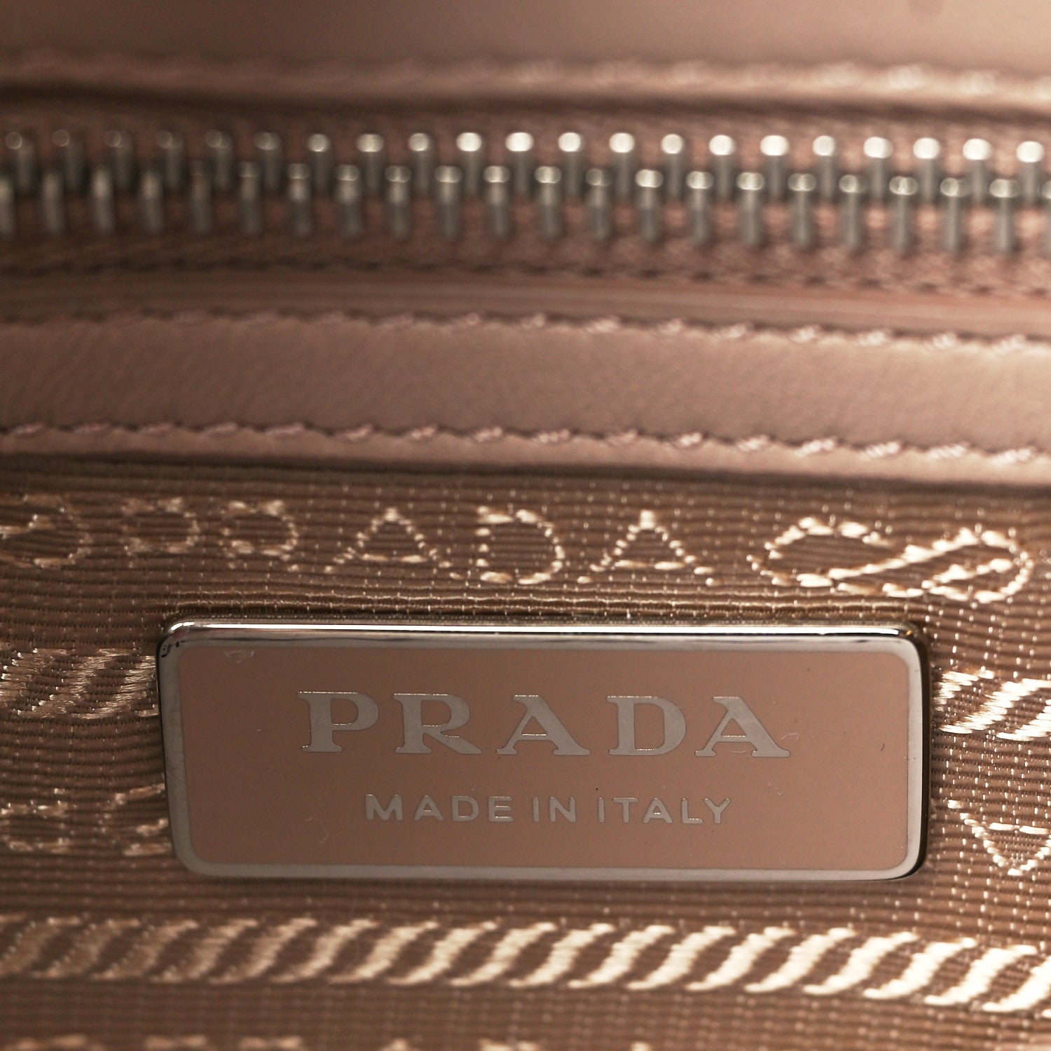 Prada Nappa Triangle Stitched Large Spectrum Bag Cipria 6 of 9
