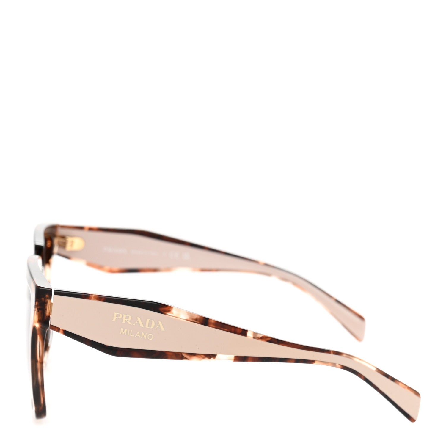 Prada Acetate Square Sunglasses SPR 24Z Tortoiseshell Beige 3 of 8