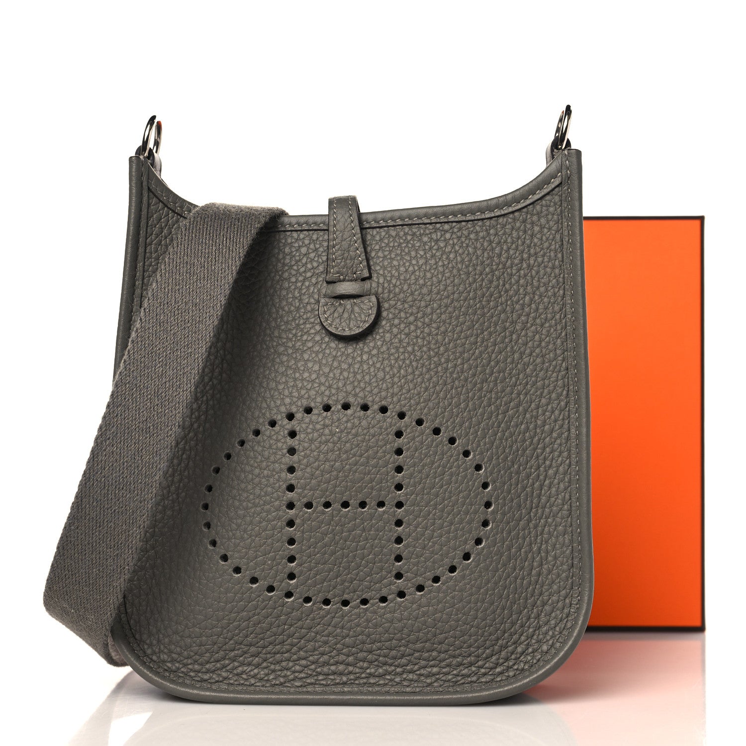 Hermes Taurillon Clemence Evelyne TPM Vert De Gris 10 of 10