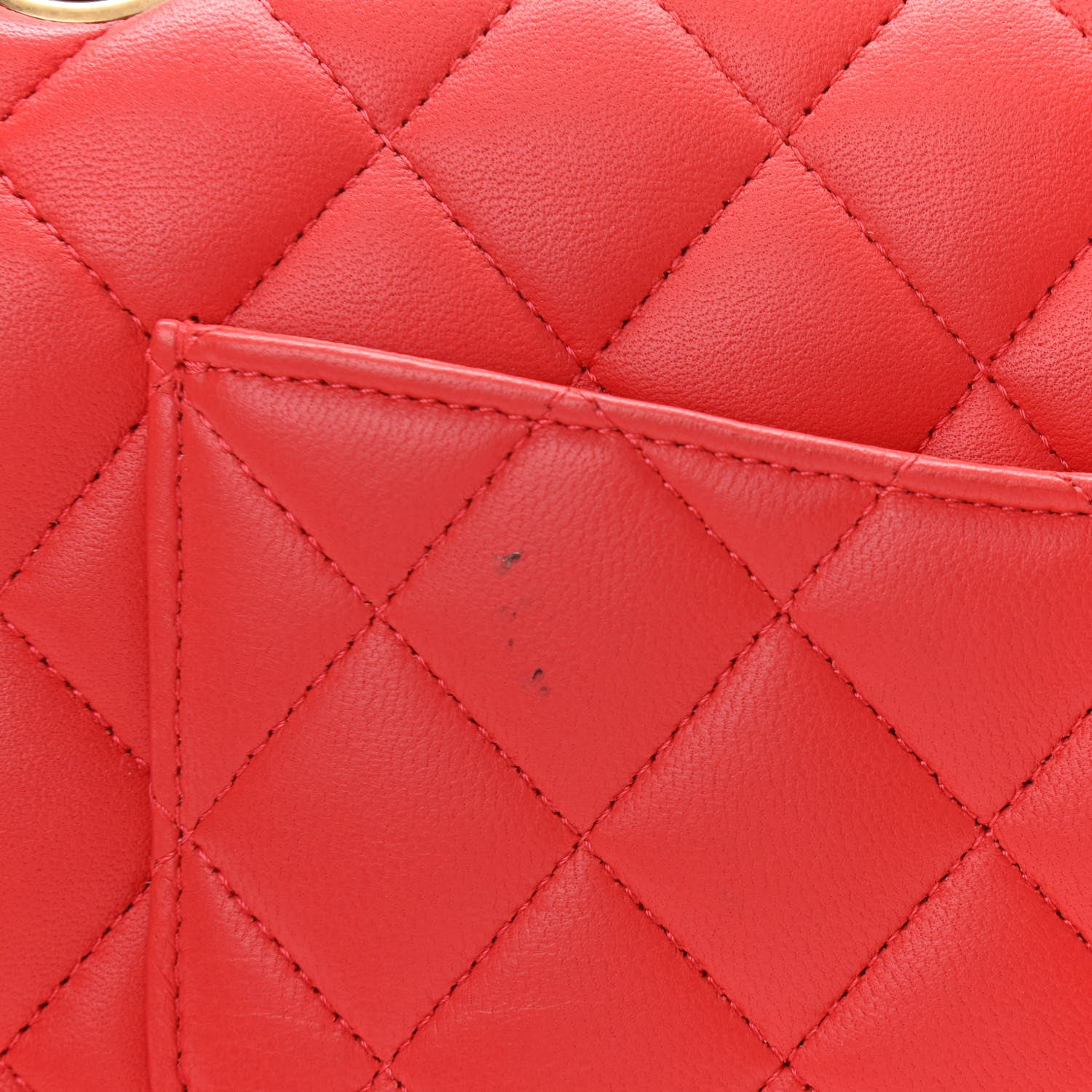 Chanel Lambskin Quilted Medium Double Flap Red 14 of 16