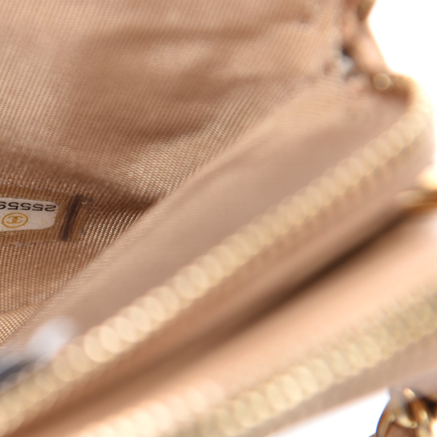 Chanel Caviar Quilted Small Boy Clutch With Chain Beige 9 of 10