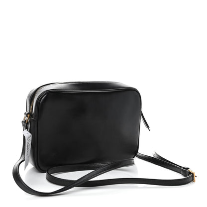 Saint Laurent Calfskin Leopard Print Monogram Lou Camera Bag Black 2 of 4
